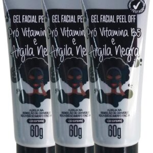 Gel Facial Peel Off Dermachen Pró Vit B5 e Argila Negra