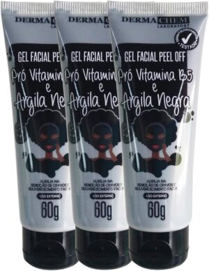 Gel Facial Peel Off Dermachen Pró Vit B5 e Argila Negra