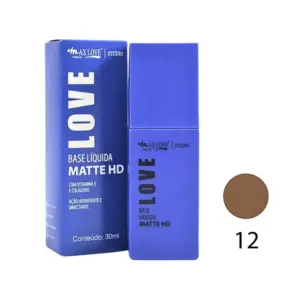 Base Líquida Matte HD Cor 12 Max Love
