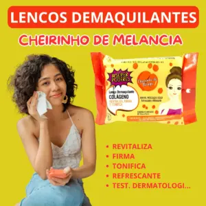 Lenço Demaquilante Colágeno Cheirinho de Pêssego Super Poderes - Imagem 2